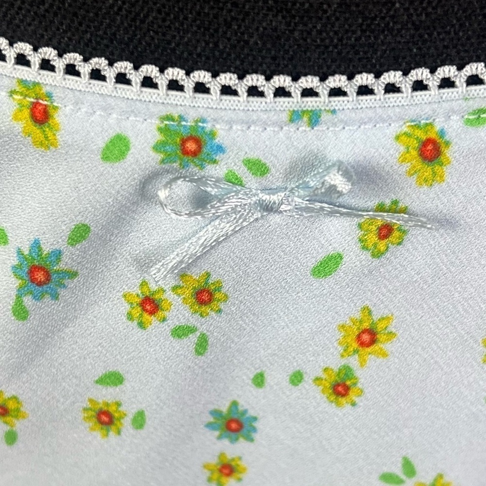 Wildfable Blue Y2K Ditsy Floral Mini Skirt – Soft Girl, Coquette S - Picture 2 of 10